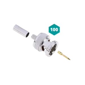 MaxxOne Crimp On BNC Connector x100