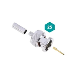 MaxxOne Crimp On BNC Connector x25